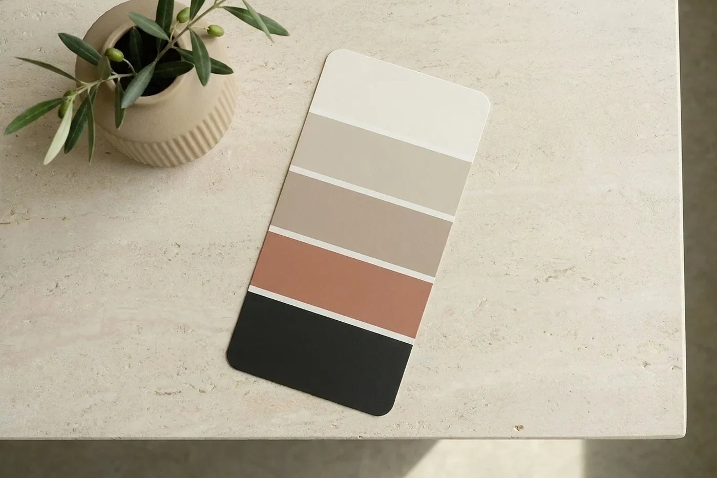 Muestrario con la paleta de colores del estilo contemporáneo
