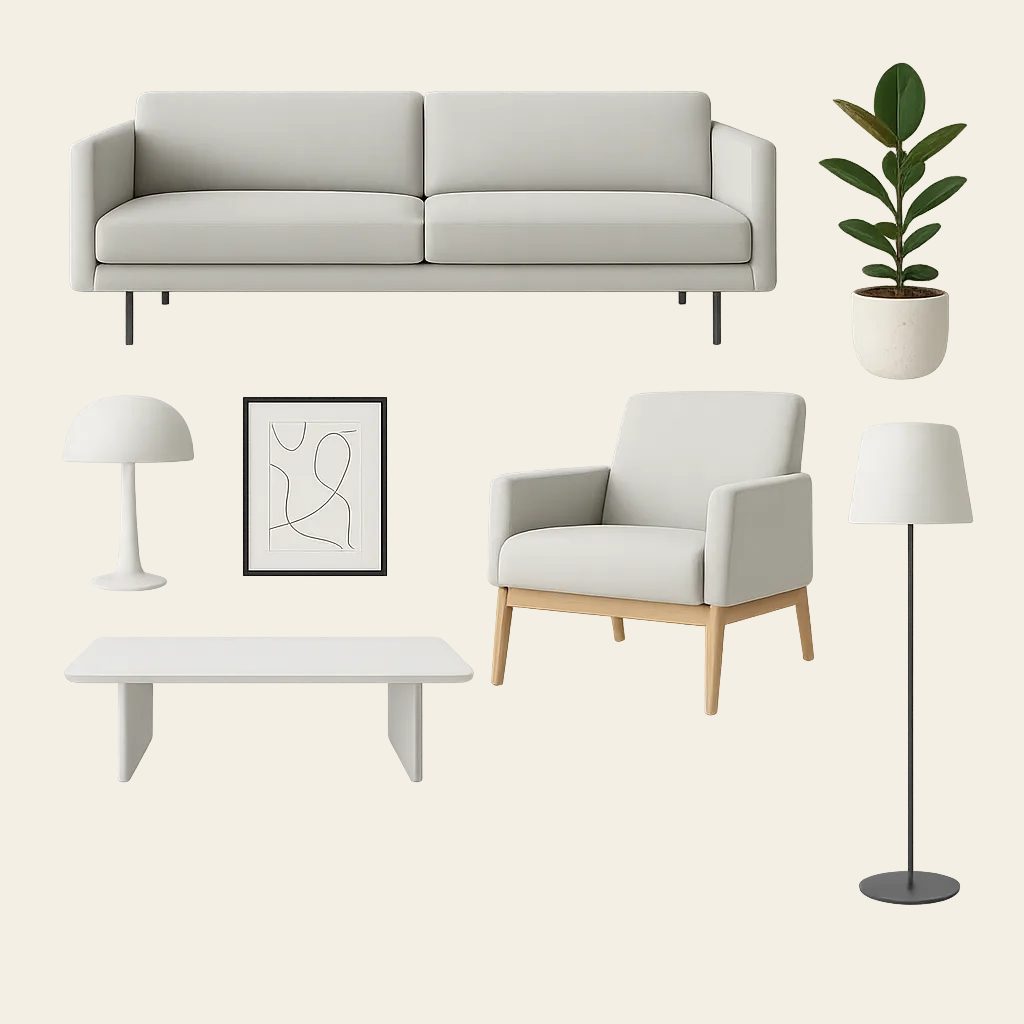 Selección de muebles de estilo minimalista