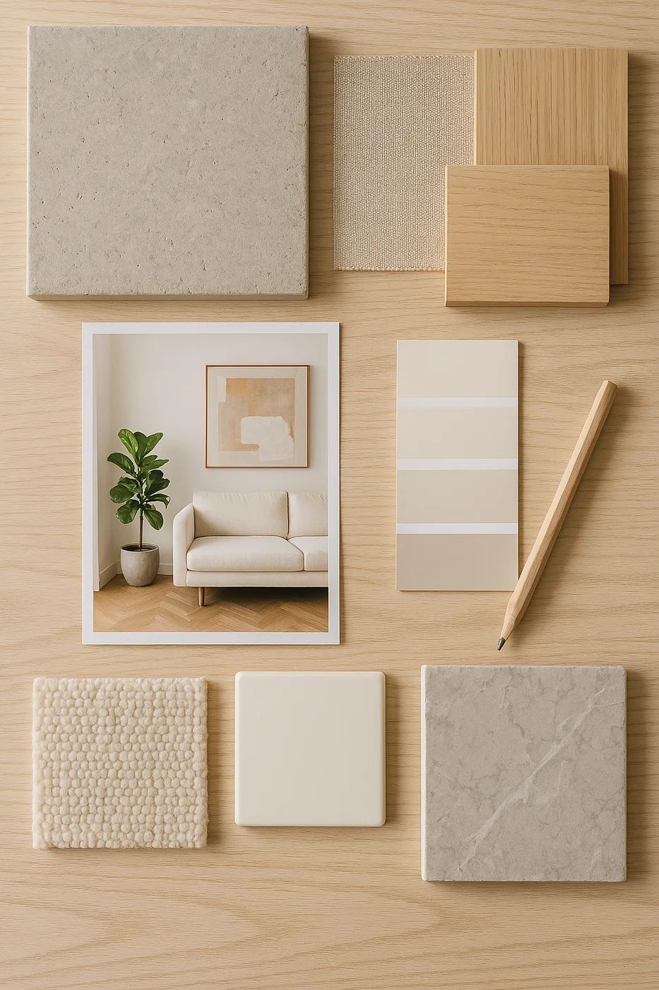 Texturas y materiales típicos del estilo minimalista