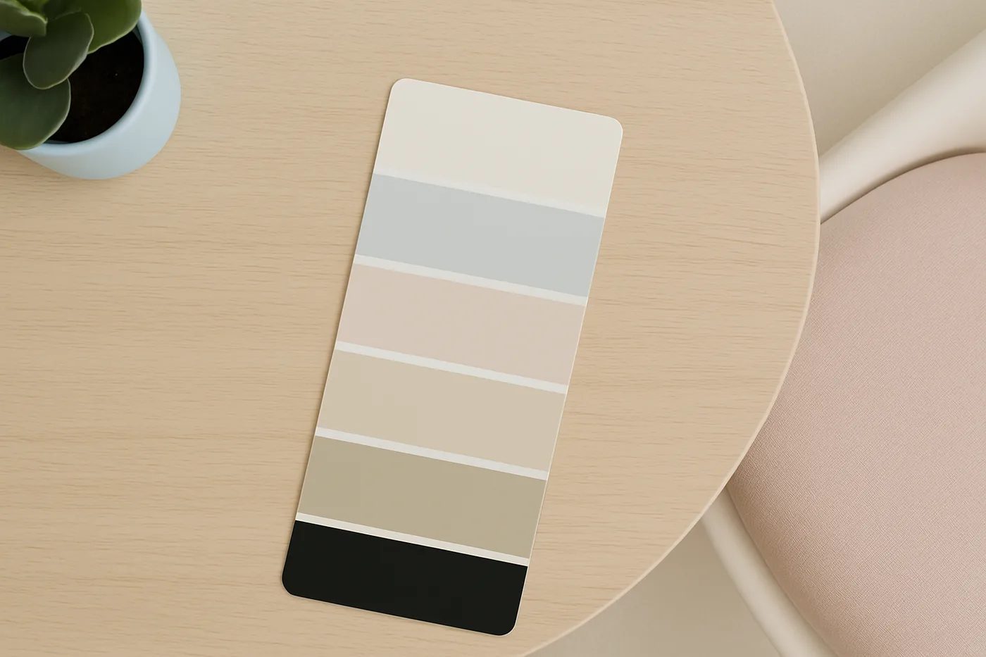 Muestrario con la paleta de colores del estilo nórdico