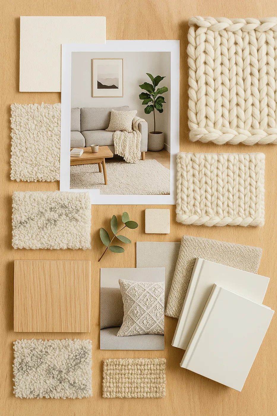 Texturas y materiales típicos del estilo nórdico