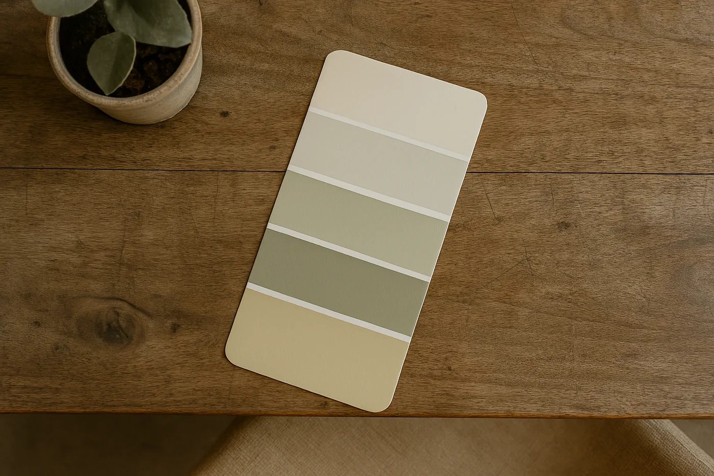 Muestrario con la paleta de colores del estilo rústico