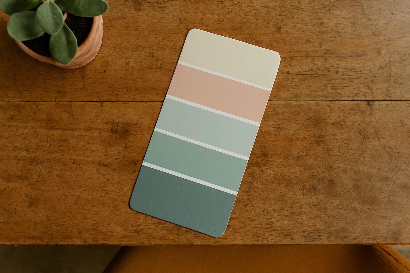 Muestrario con la paleta de colores del estilo vintage