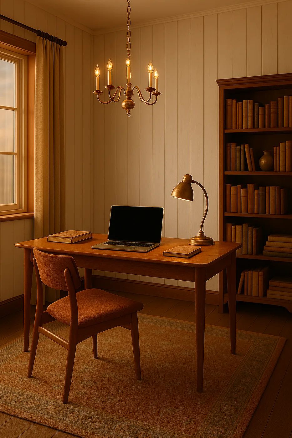 Ambiente con iluminación de estilo vintage