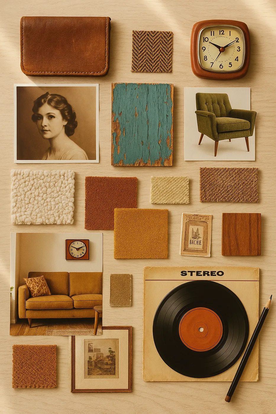 Texturas y materiales típicos del estilo vintage
